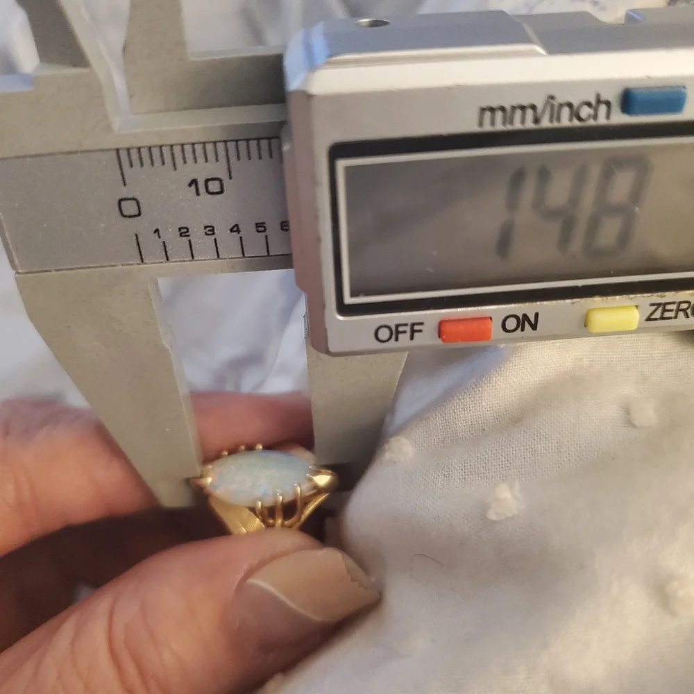 Stunning vintage large genuine opal ring - Picture 11 of 13